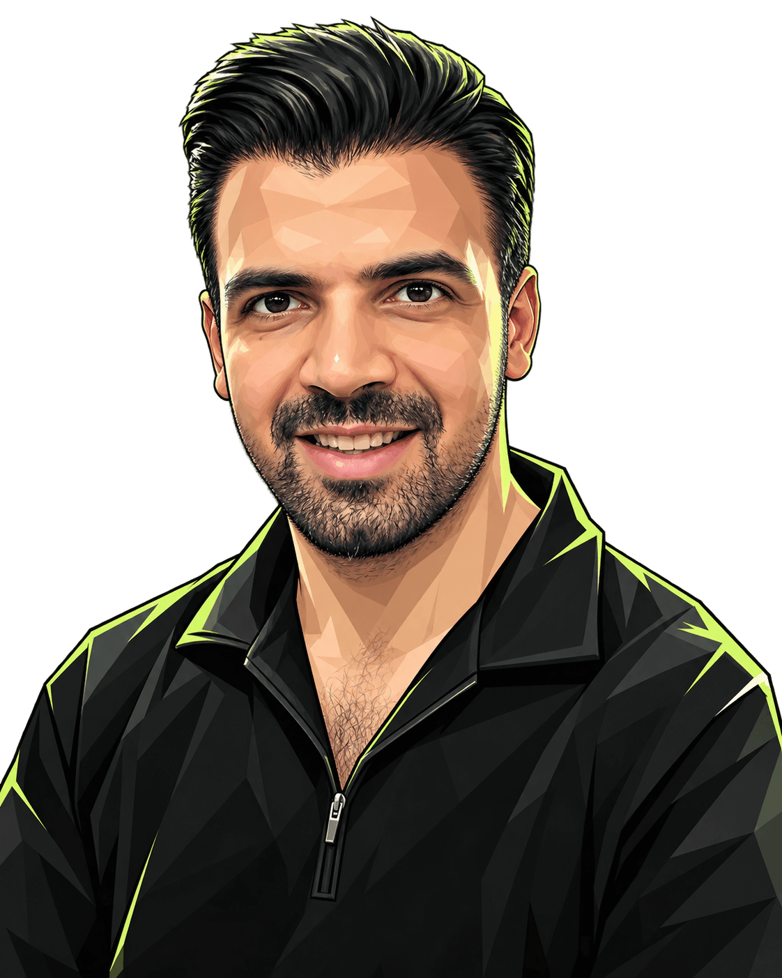 پرتره کم‌چندضلعی و کمیک علی