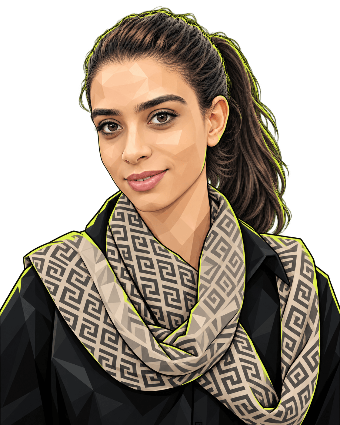 پرتره کم‌چندضلعی و کمیک بهناز